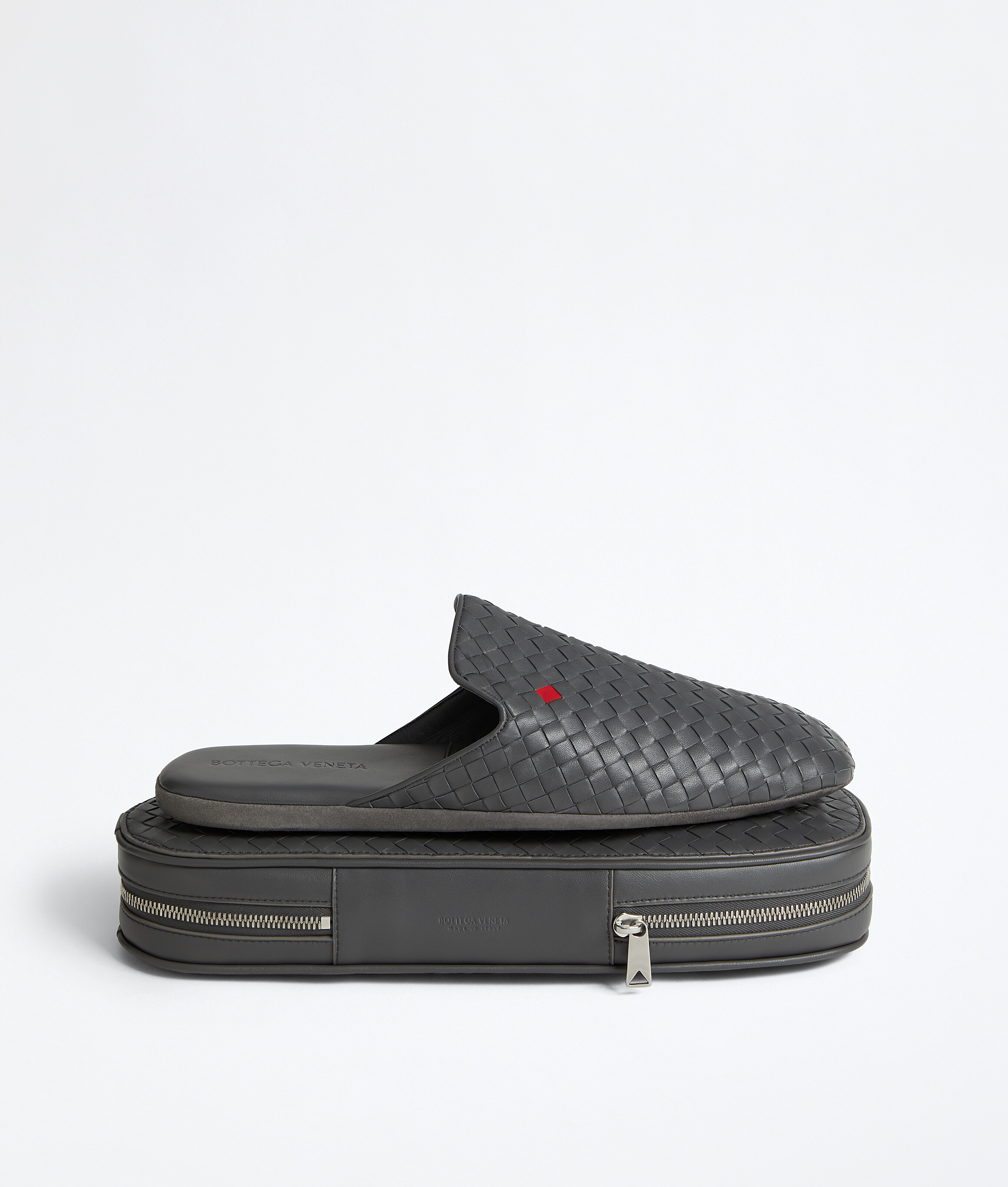 Men's Palazzo Slipper in Obsidian gray/cardinal Bottega Veneta United States EN - Image 1