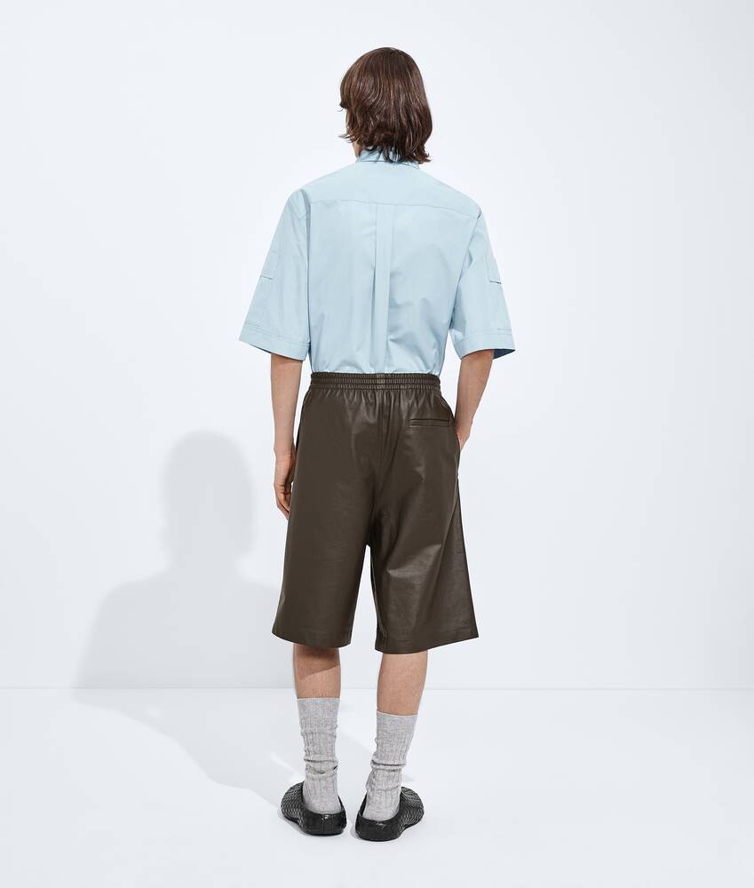 Men's Leather Shorts in Intense carrubo Bottega Veneta United States EN - Image 3