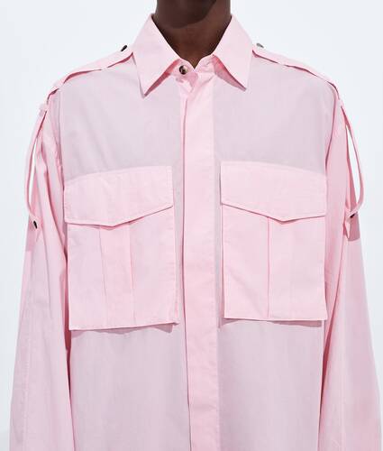 Men's Cotton Poplin Overshirt in Doll Bottega Veneta Latvia EN - Image 4