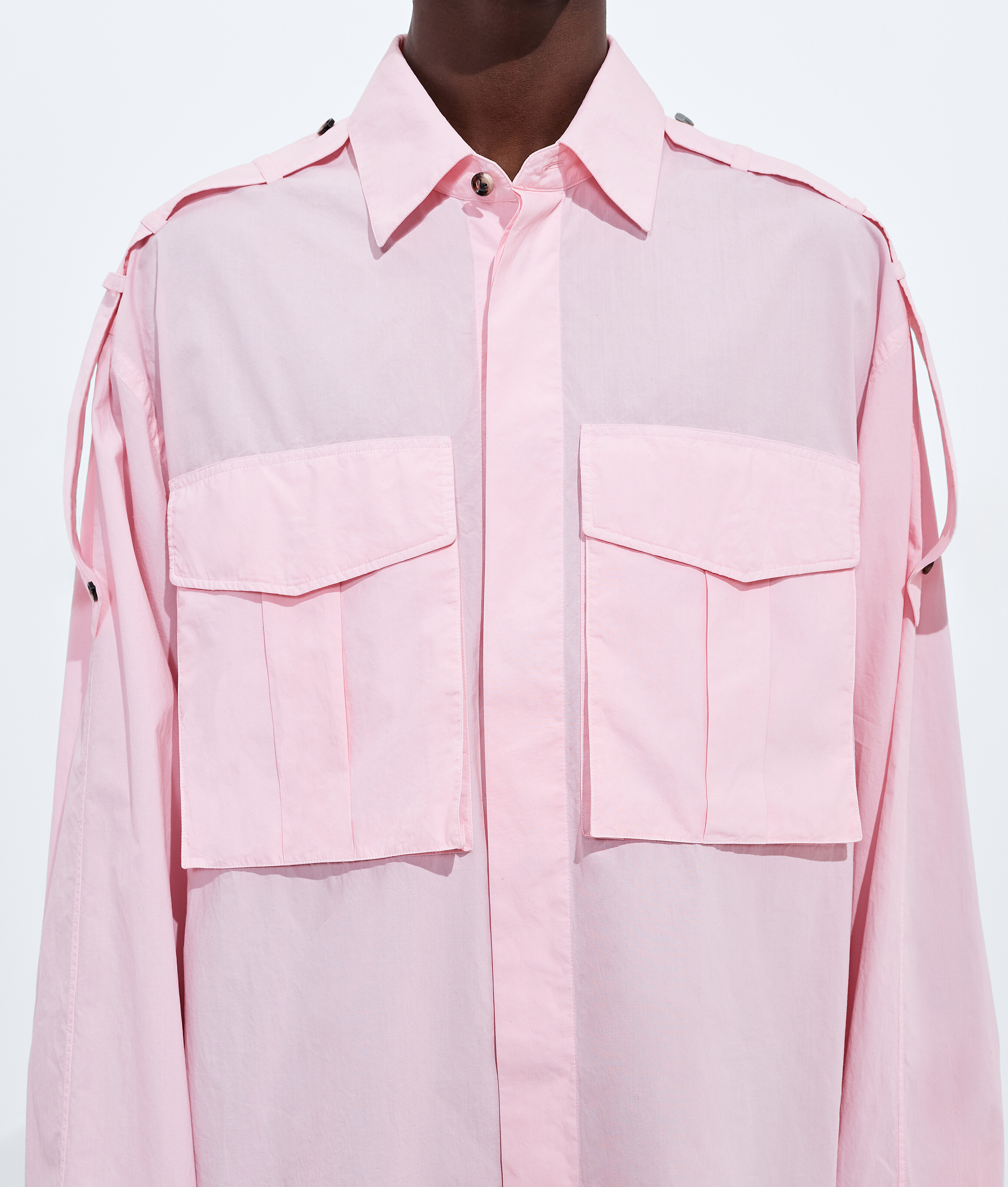 Overshirt in popeline di cotone da Uomo in Doll Bottega Veneta Italia IT - Image 4