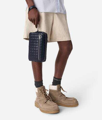 Intrecciato Pouch With Wristlet
