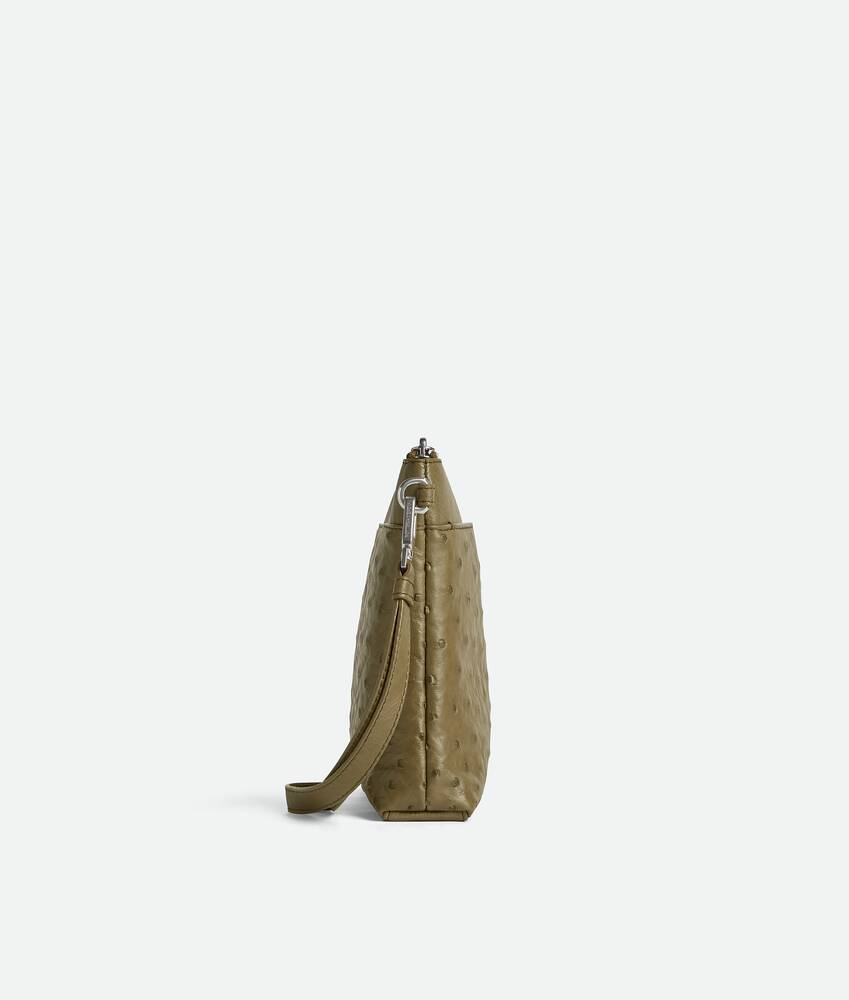 Men's Ostrich Prism Pouch in Algae Bottega Veneta Italy EN - Image 3