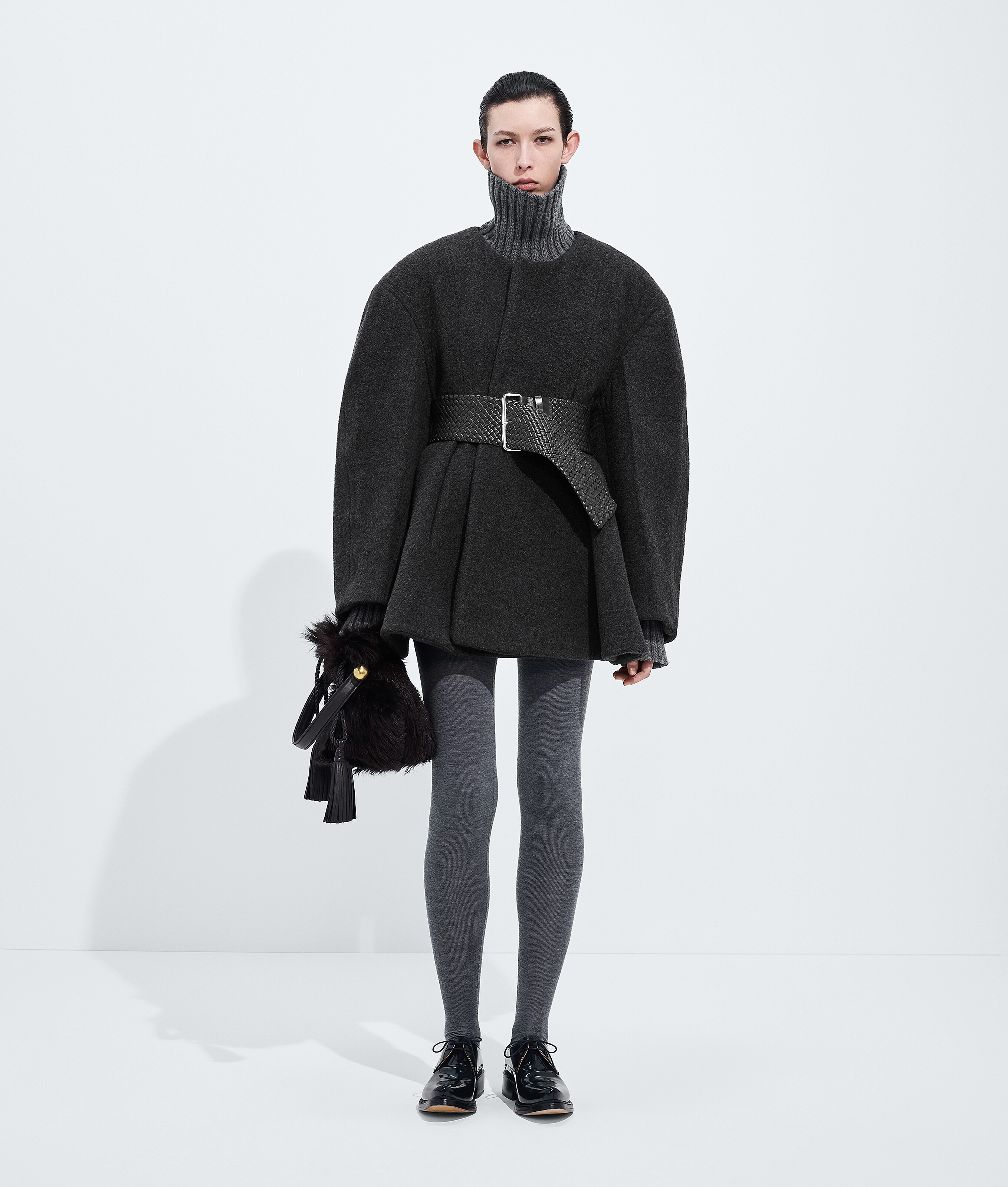 Women's Double Wool Sweater in Thunder Bottega Veneta Luxembourg EN - Image 4