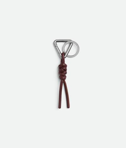 Men's Triangle Key Ring in Madder brown Bottega Veneta United Arab Emirates EN - Image 1
