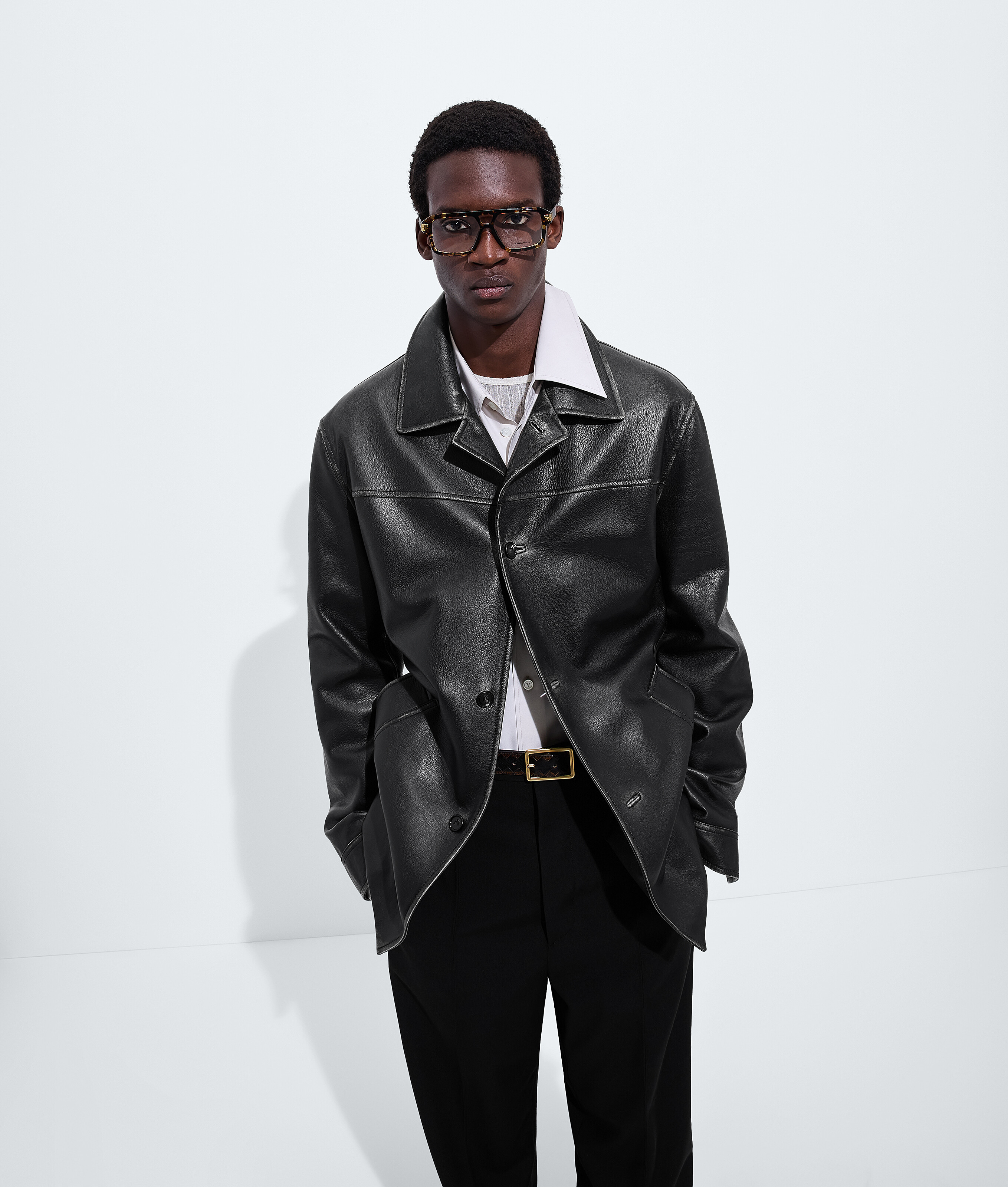 Mitre Aviator Eyeglasses in Havana/transparent Bottega Veneta Luxembourg EN - Image 2