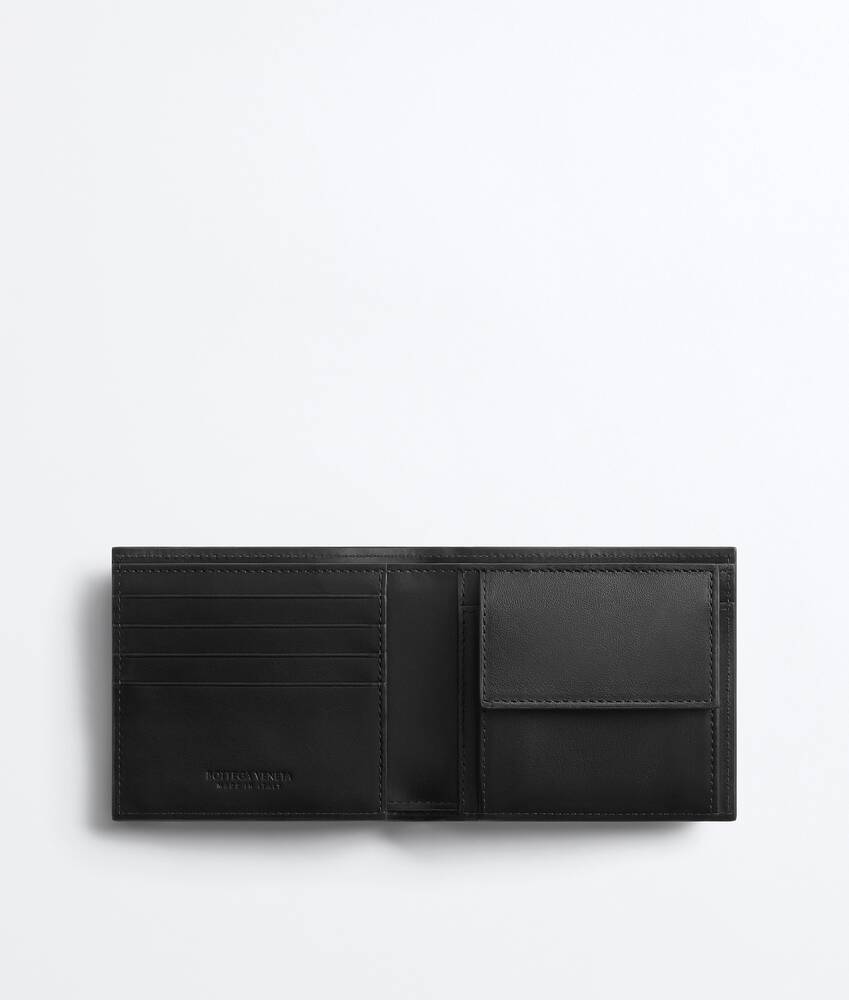 Men's Intrecciato Bi-Fold Wallet with Coin Purse in Black/brown Bottega Veneta Zimbabwe EN - Image 2