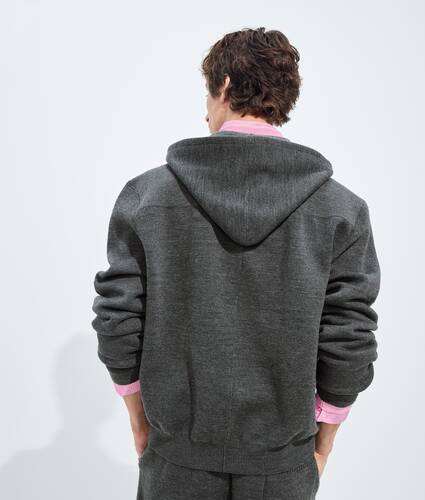 Men's Wool and Cashmere Hoodie in Dark slate melange Bottega Veneta Greece EN - Image 3