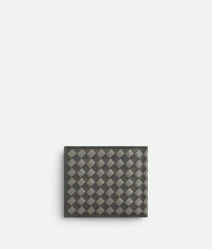 Men's Intrecciato Piccolo Bi-Fold Wallet With Coin Purse in Lapilli/drizzle Bottega Veneta Japan EN - Image 3