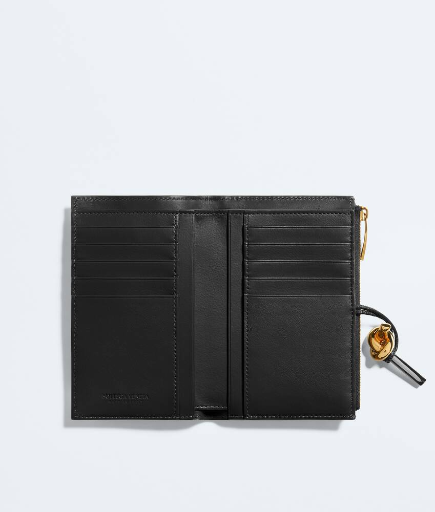 Women's Andiamo Medium Bi-Fold Wallet in Black Bottega Veneta Greece EN - Image 2