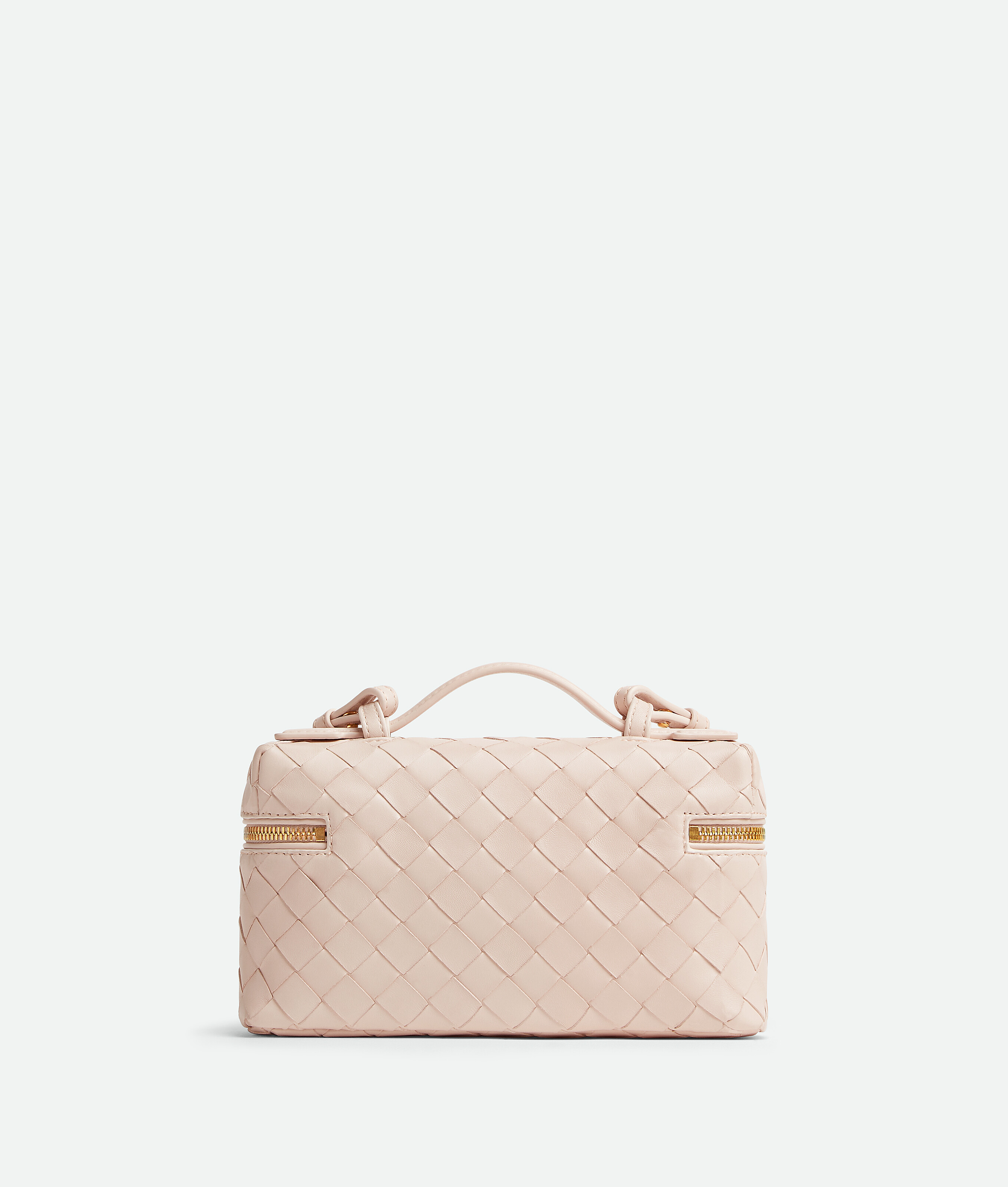 Bottega Veneta Intrecciato Leather Convertible Vanity Case In Cameo