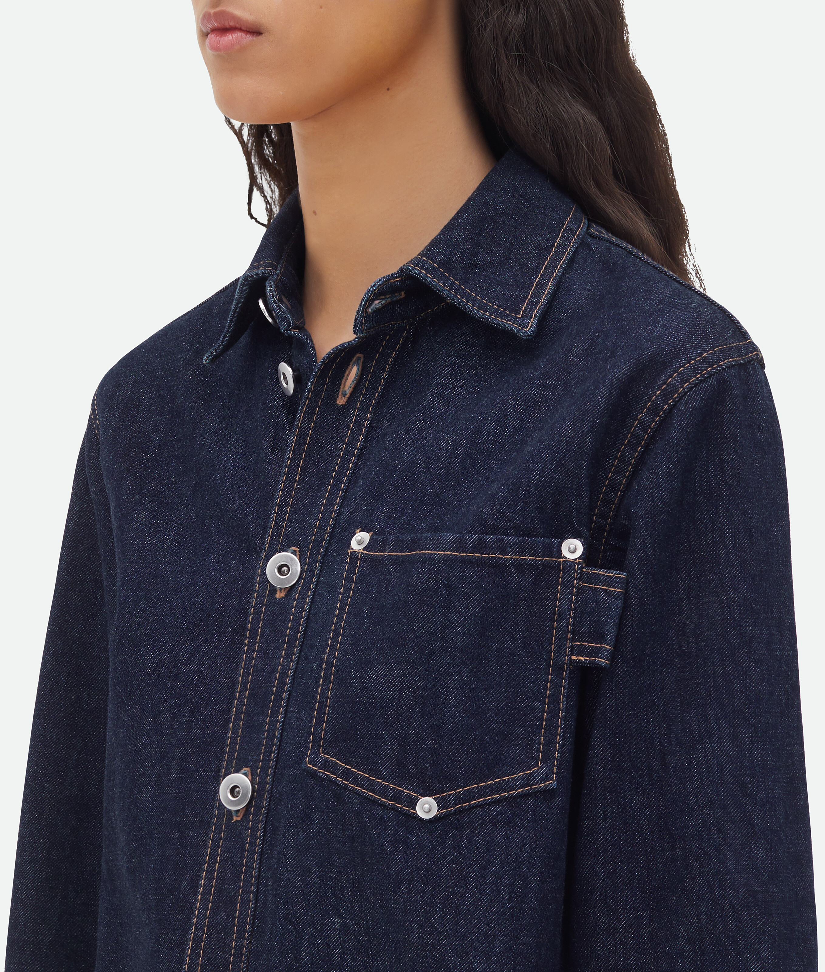 Bottega Veneta Denim Shirt In Blue