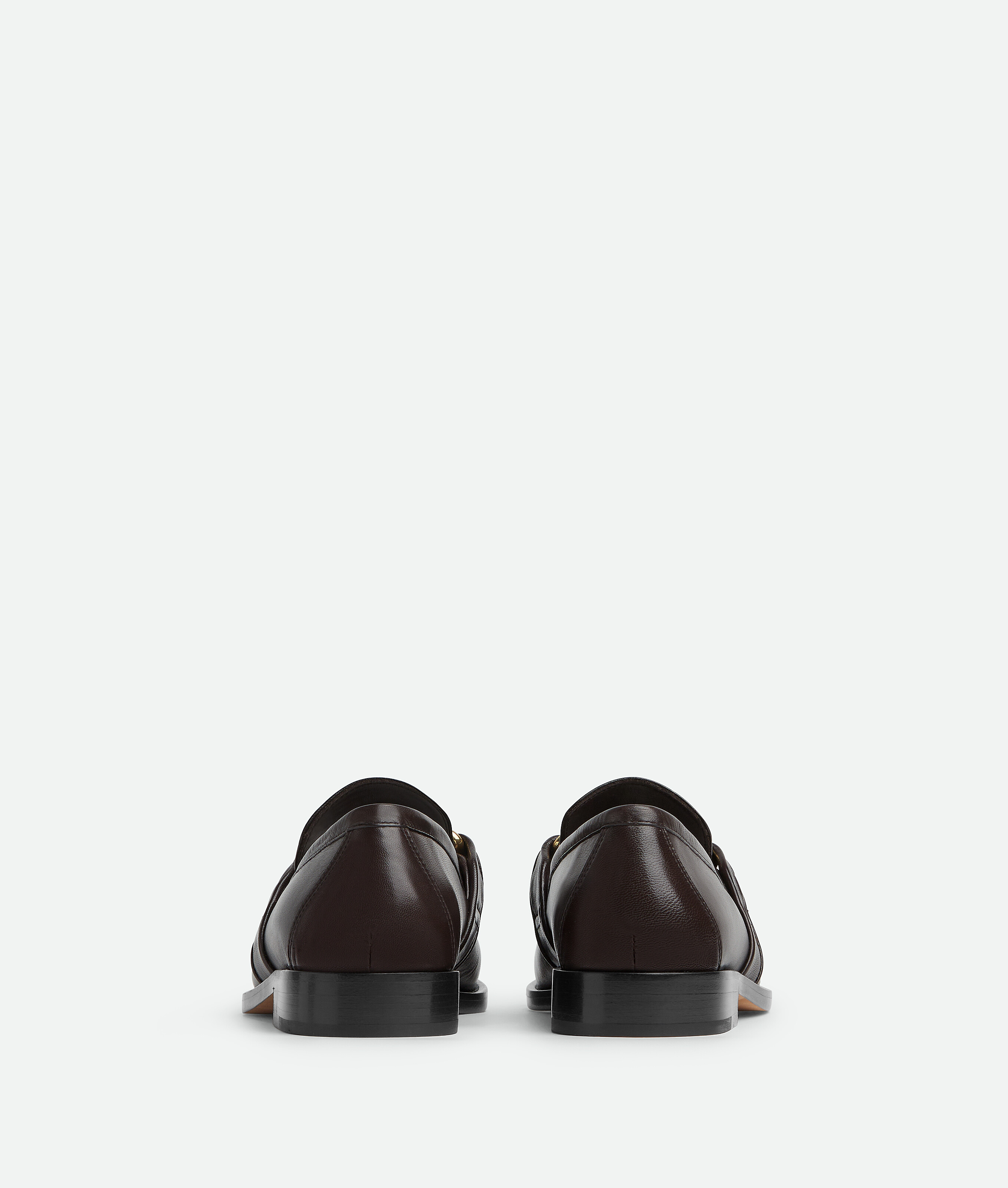 Bottega Veneta Astaire Metallic Knot Leather Loafers In Black