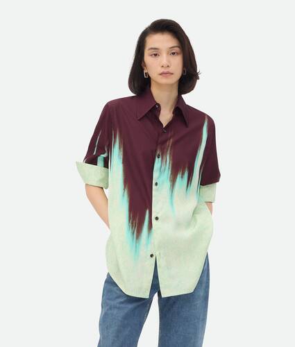 Viscose Degrade Petal Print Shirt