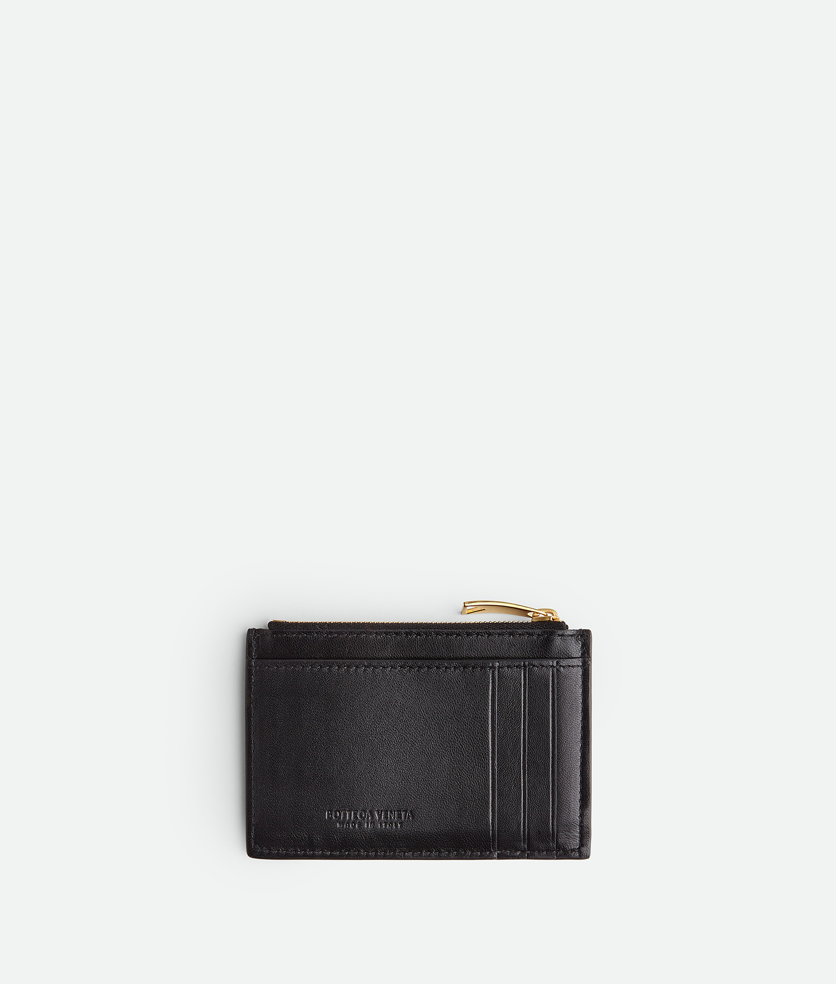 Bottega Veneta Cassette Kartenetui Mit Zip In Black