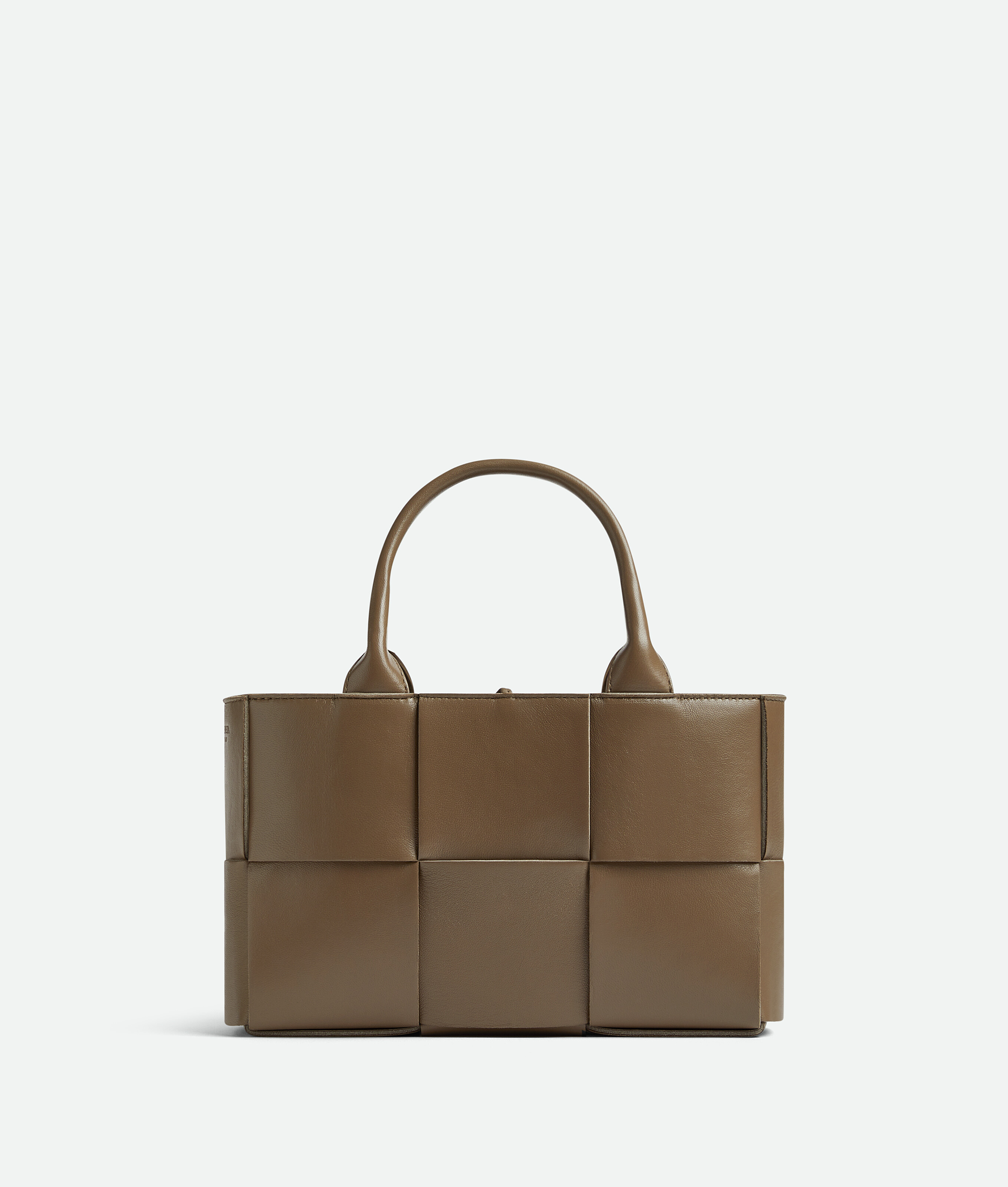 Bottega Veneta Mini Loop Bag in Agate Grey & Muse Brass, Grey. Size all.