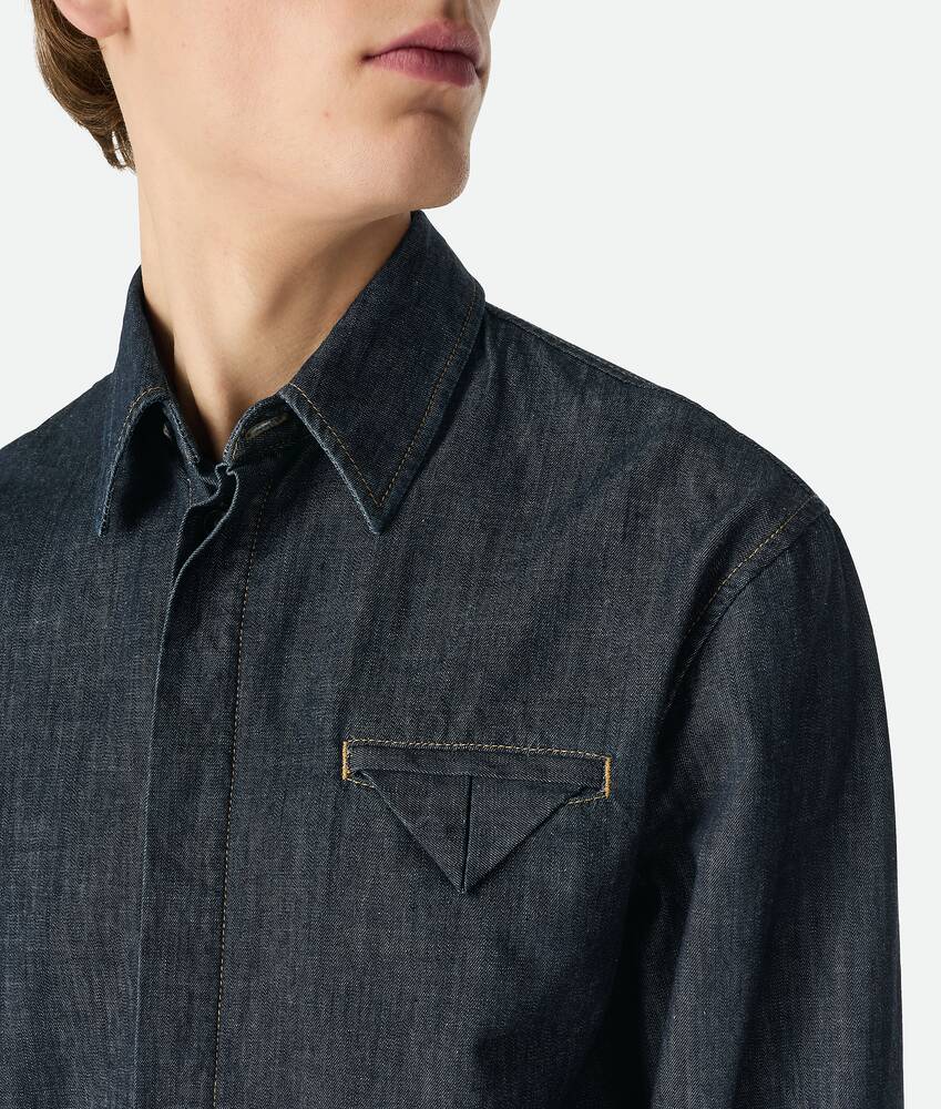 Display a large version of the product image 4 - Rinsed Indigo Denim Shirt