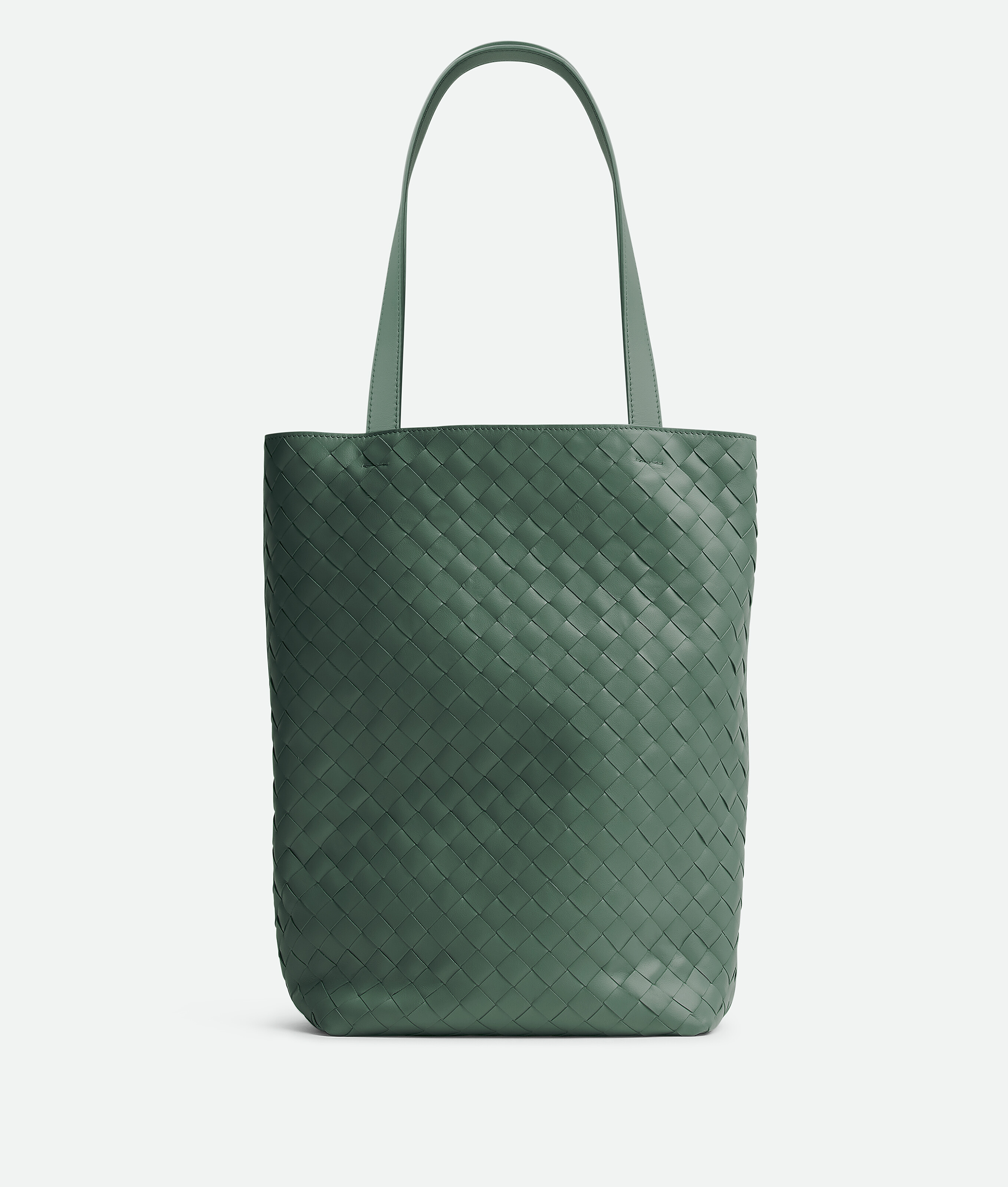 Bottega Veneta Avenue Intrecciato Leather Tote Bag In Green