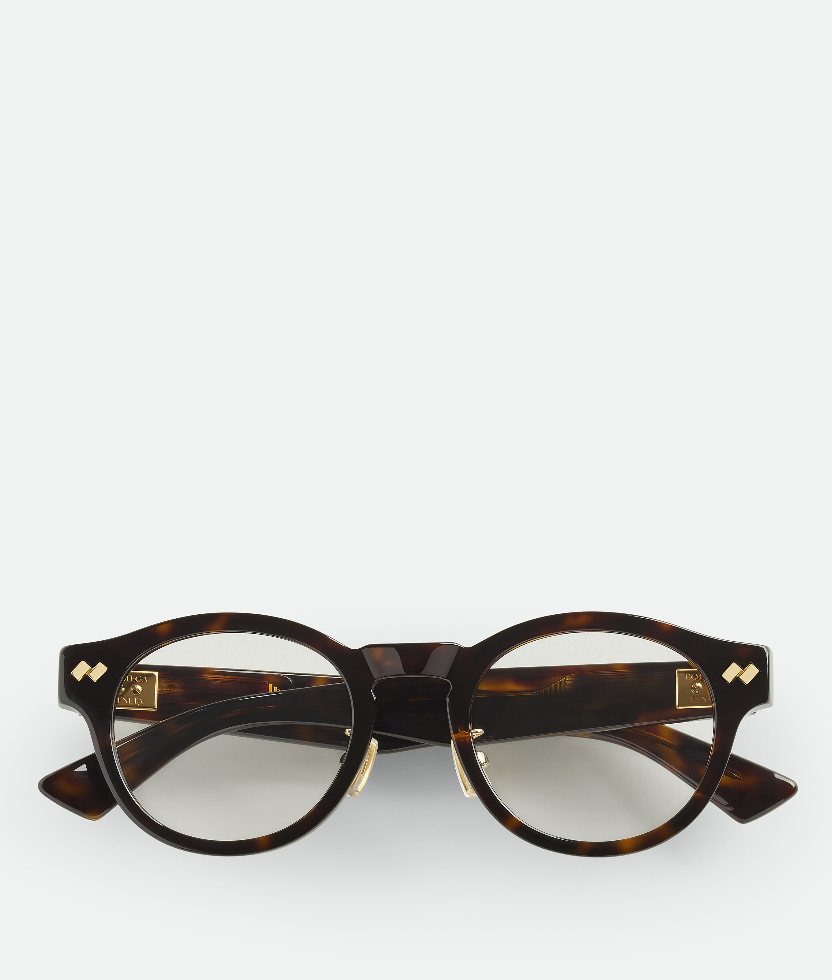 Bottega Veneta Dizzy Round Eyeglasses - Brown - Unisex -
