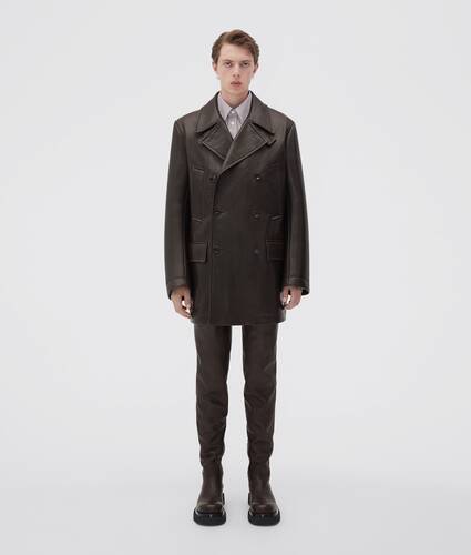 Mens Clothing Coats Long coats and winter coats for Men Natural Bottega Veneta Cashmere Overcoat in Beige 