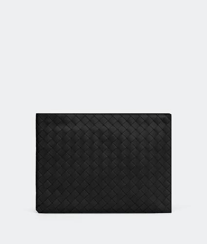 Intrecciato Half Zip Pouch