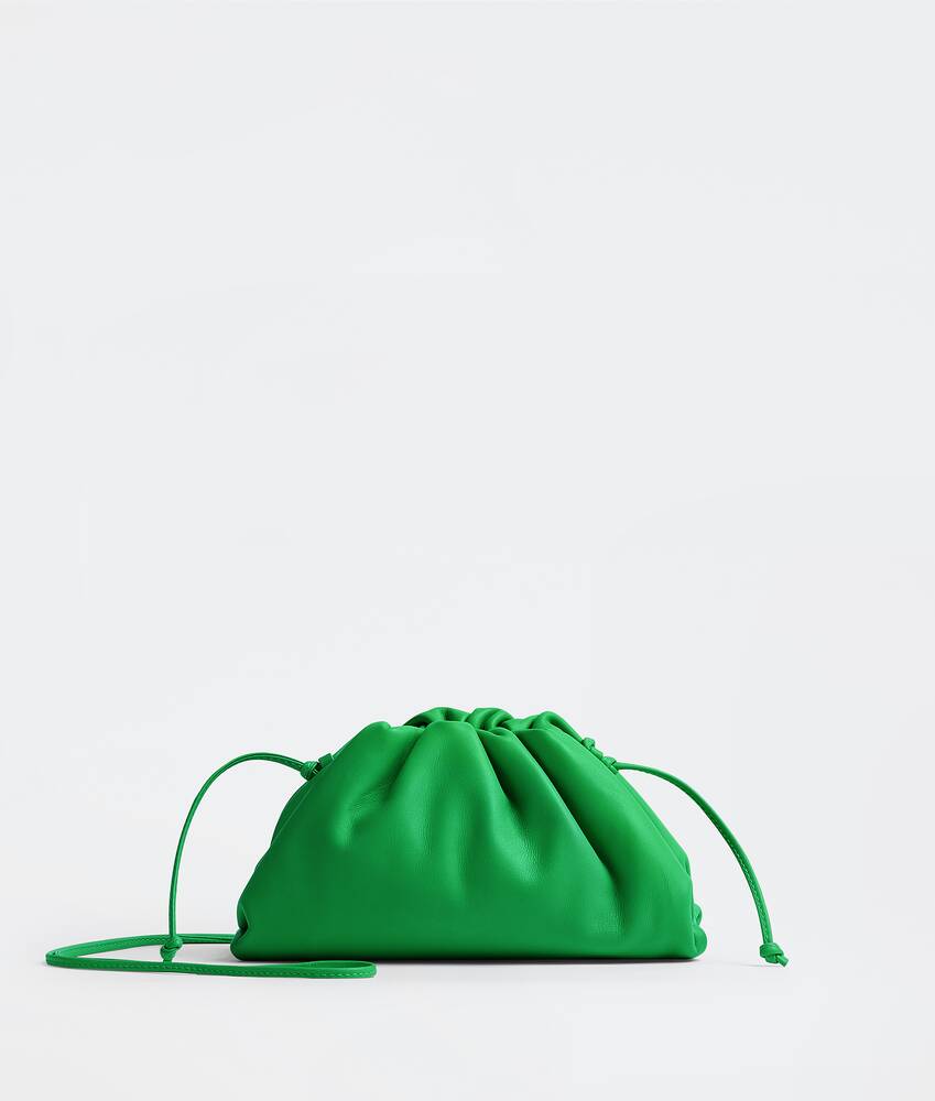 Bottega Veneta: Green Mini Pouch Clutch