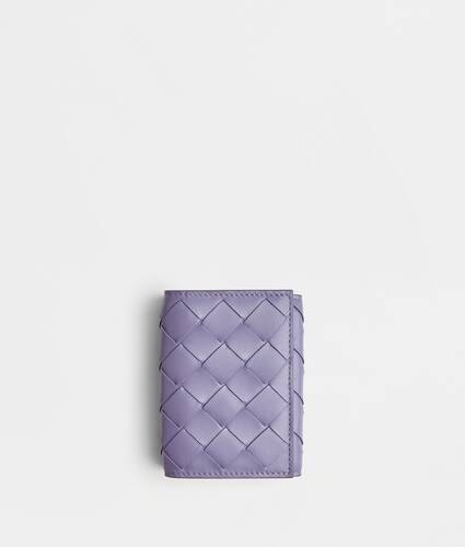 portafoglio tri-fold con patta piccolo