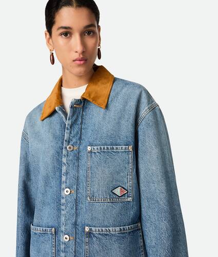 Veste en denim indigo vintage