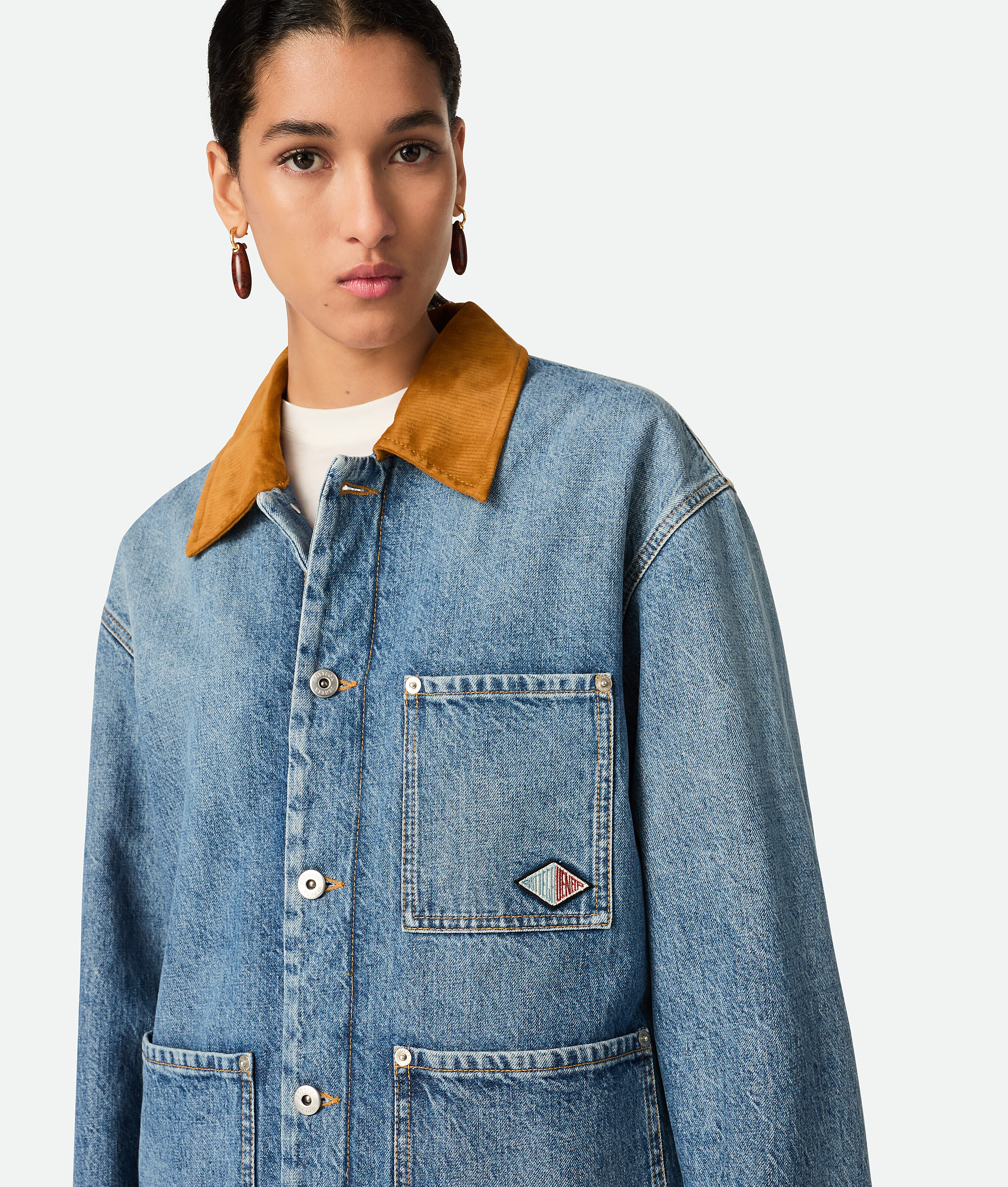 Bottega Veneta Vintage Indigo Jeansjacke In Mid Blue