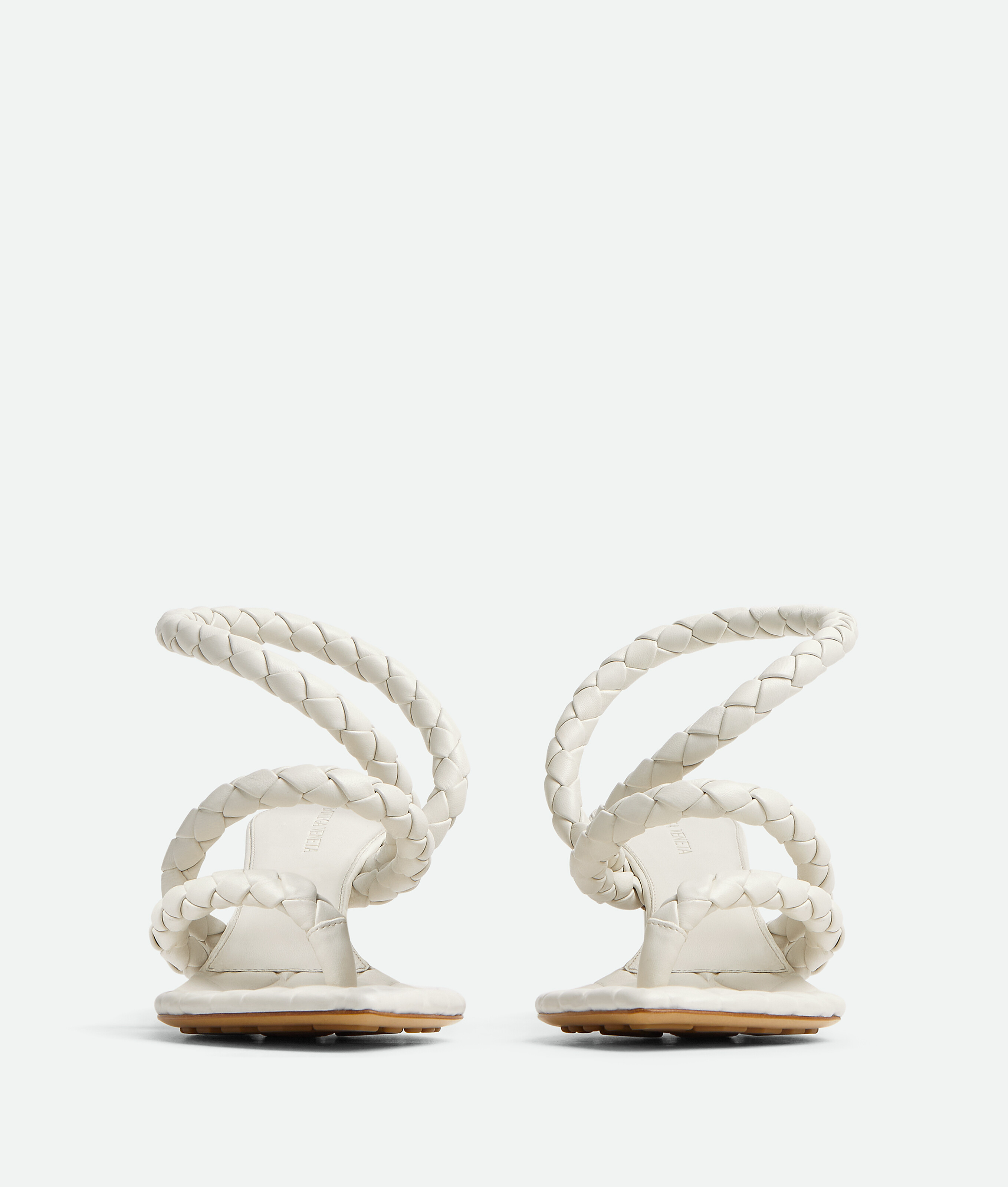 Shop Bottega Veneta Leaf Sandal In White