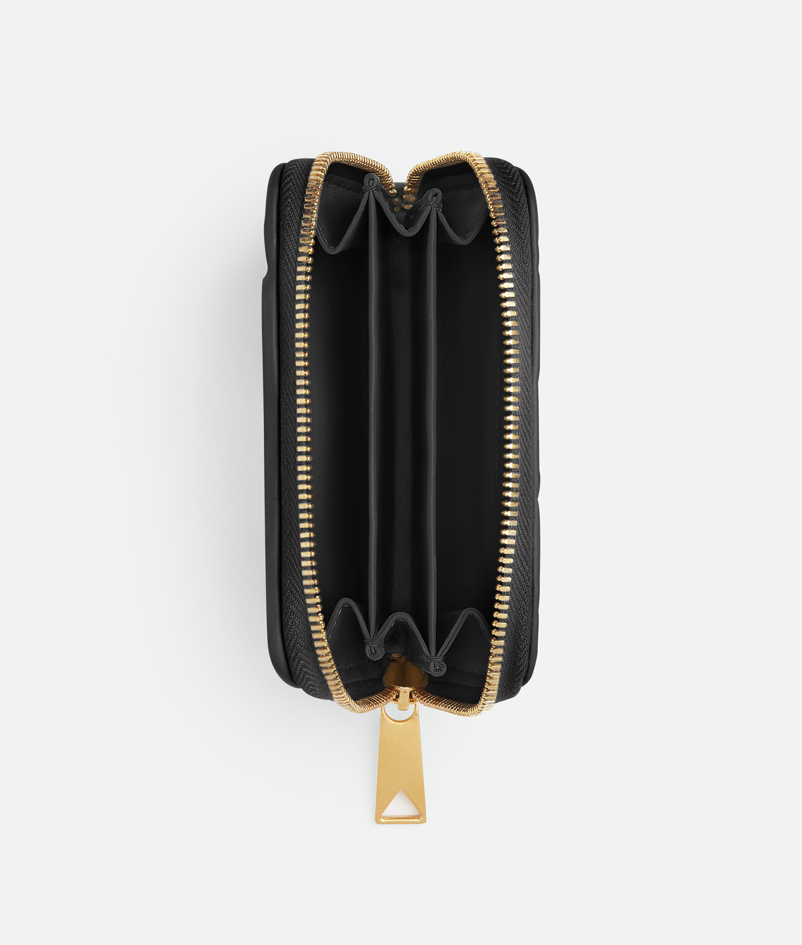 Bottega Veneta Tiny Zip Around Wallet In Black