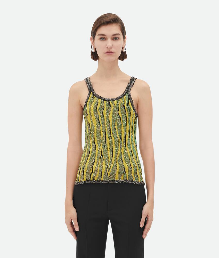Display a large version of the product image 1 - Slim Fit Viscose Jacquard Tank Top