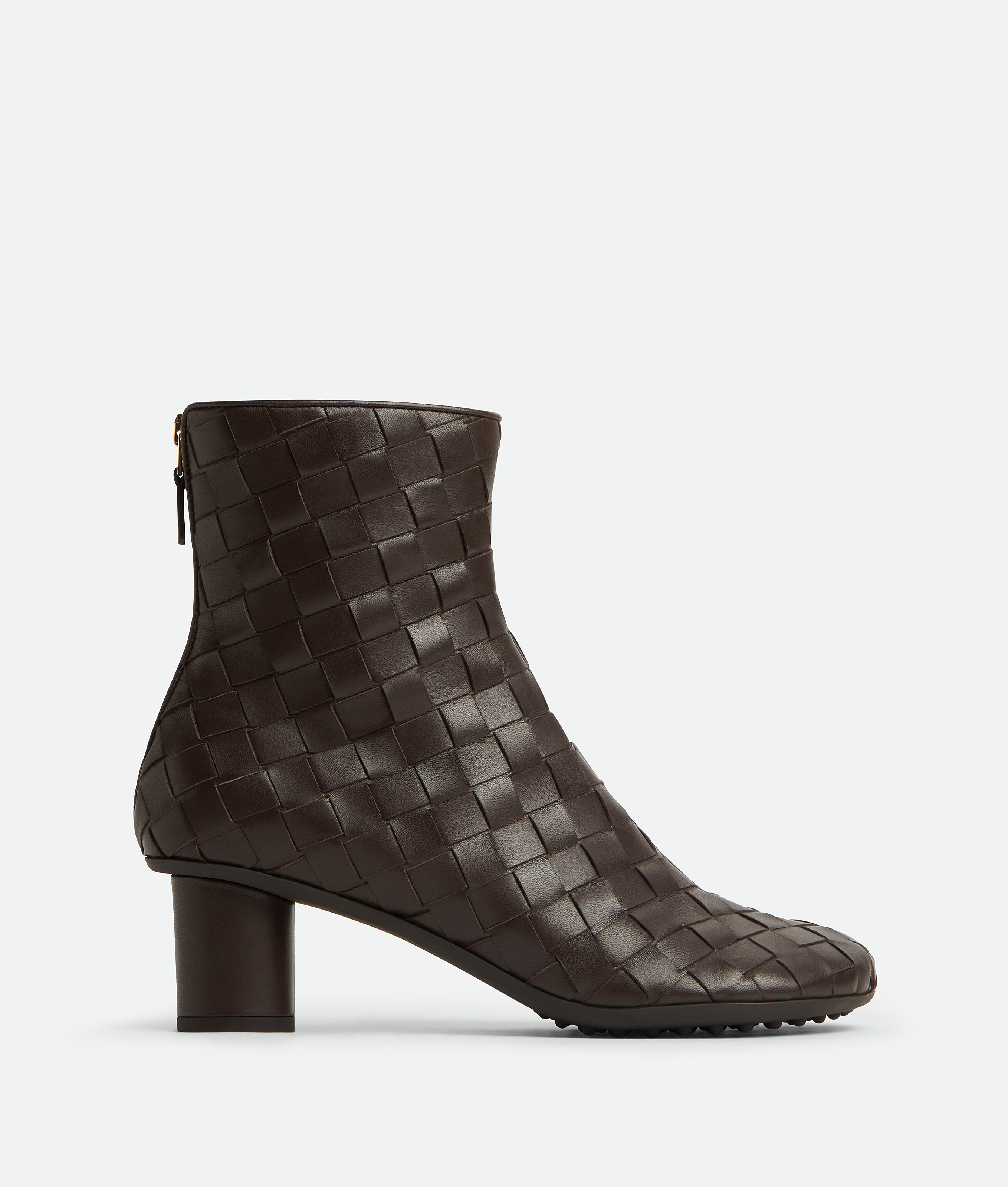 Bottega Veneta Atomic Intrecciato Bootie In Pink