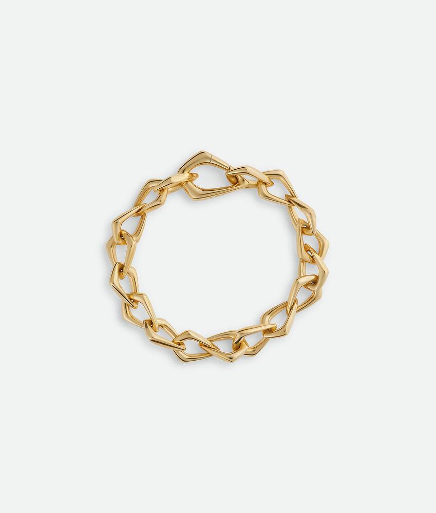Bottega Veneta直営店 フィン チェーン ブレスレット ゴールド イエローゴールドフィン チェーン ブレスレット| Bottega Veneta