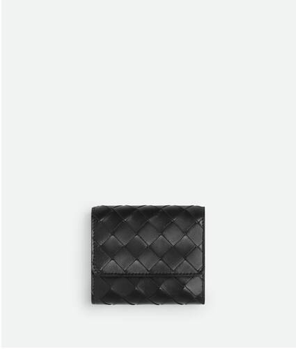 ブラックイントレチャート 三つ折りウォレット| Bottega Veneta® 日本