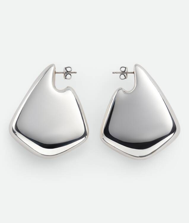 Bottega Veneta® Women's Large Fin Earrings in Silver. Shop online now.