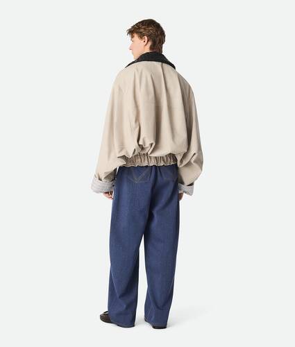 Blouson en cuir imprimé chino