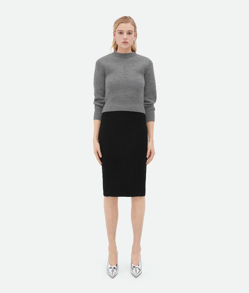 Display a large version of the product image 1 - Light Textured Viscose Midi Skirt
