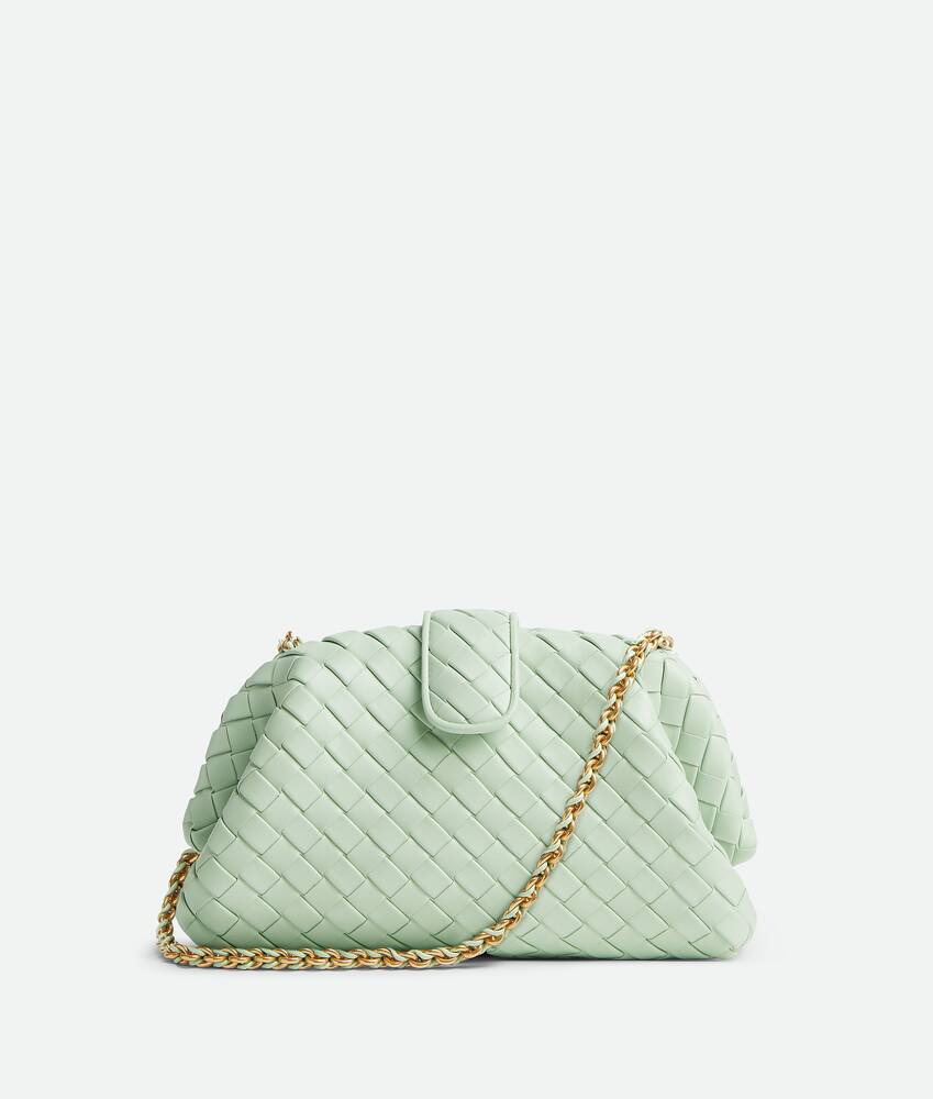 Bottega Veneta® Women's Teen Lauren 1980 With Chain in Fresh mint 