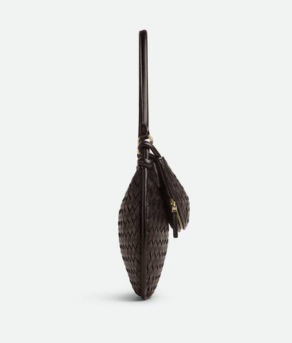 Brown Hop large Intrecciato-leather shoulder bag, Bottega Veneta