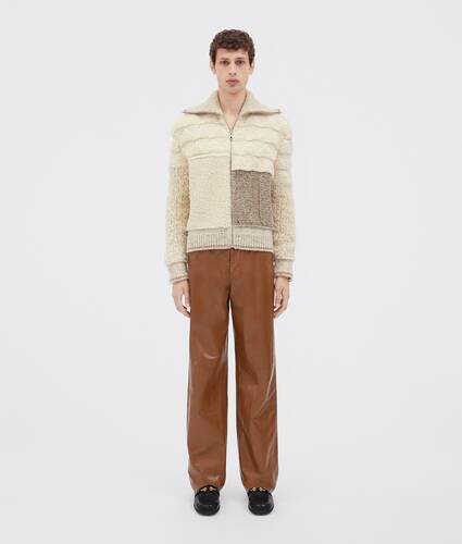 patchwork wool cardigan