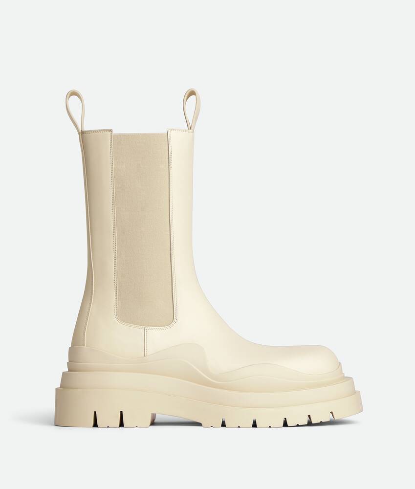 Bottega Veneta® Women's Tire Chelsea Boot in Sea salt. Shop online