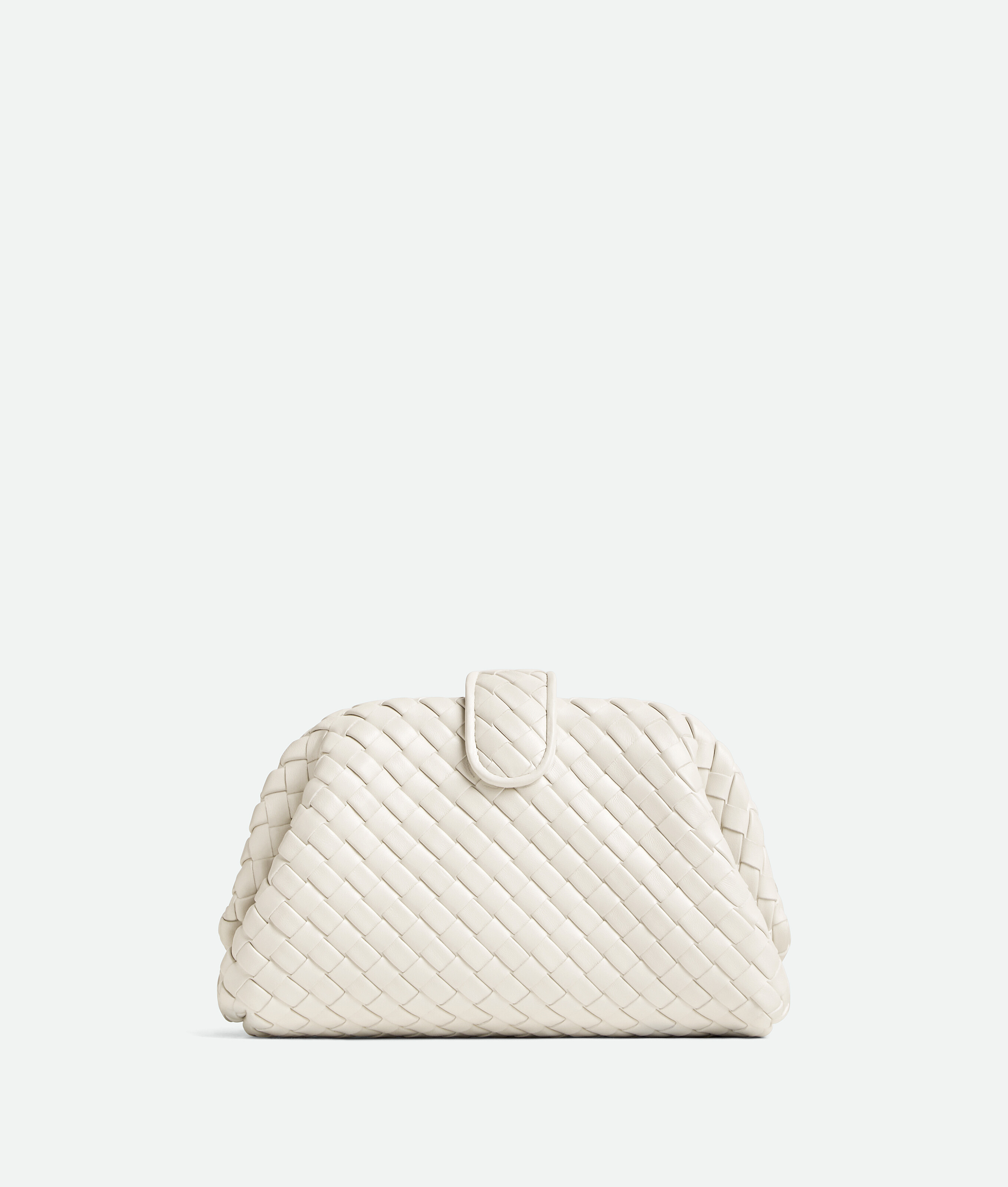Bottega Veneta Lauren 1980 Mini Clutch Bag With Chain Strap In Chalk