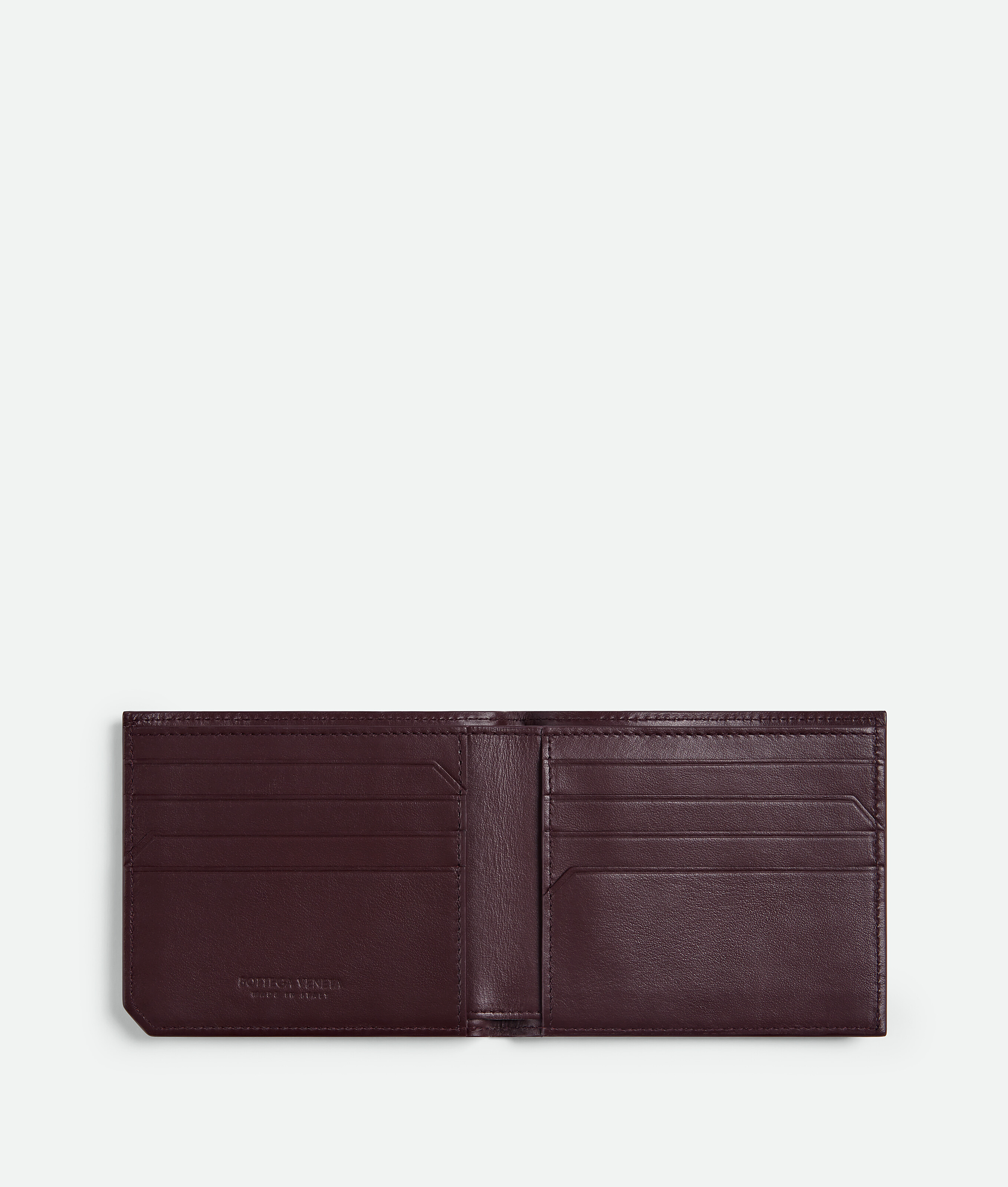 Bottega Veneta Leather Intrecciato Piccolo Bifold Wallet In Brown