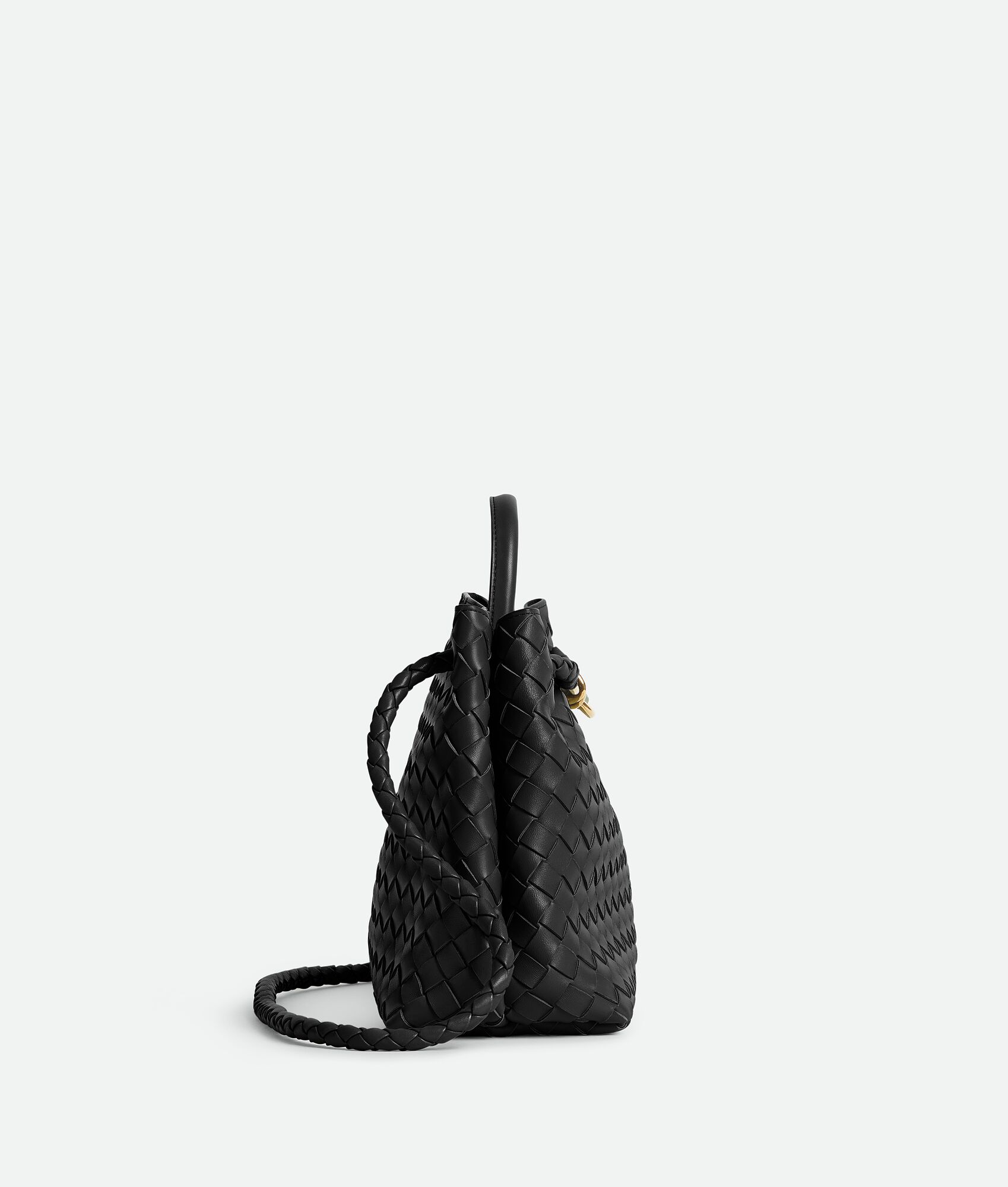 Bottega Veneta® Women's Medium Andiamo In Black. Shop Online Now.