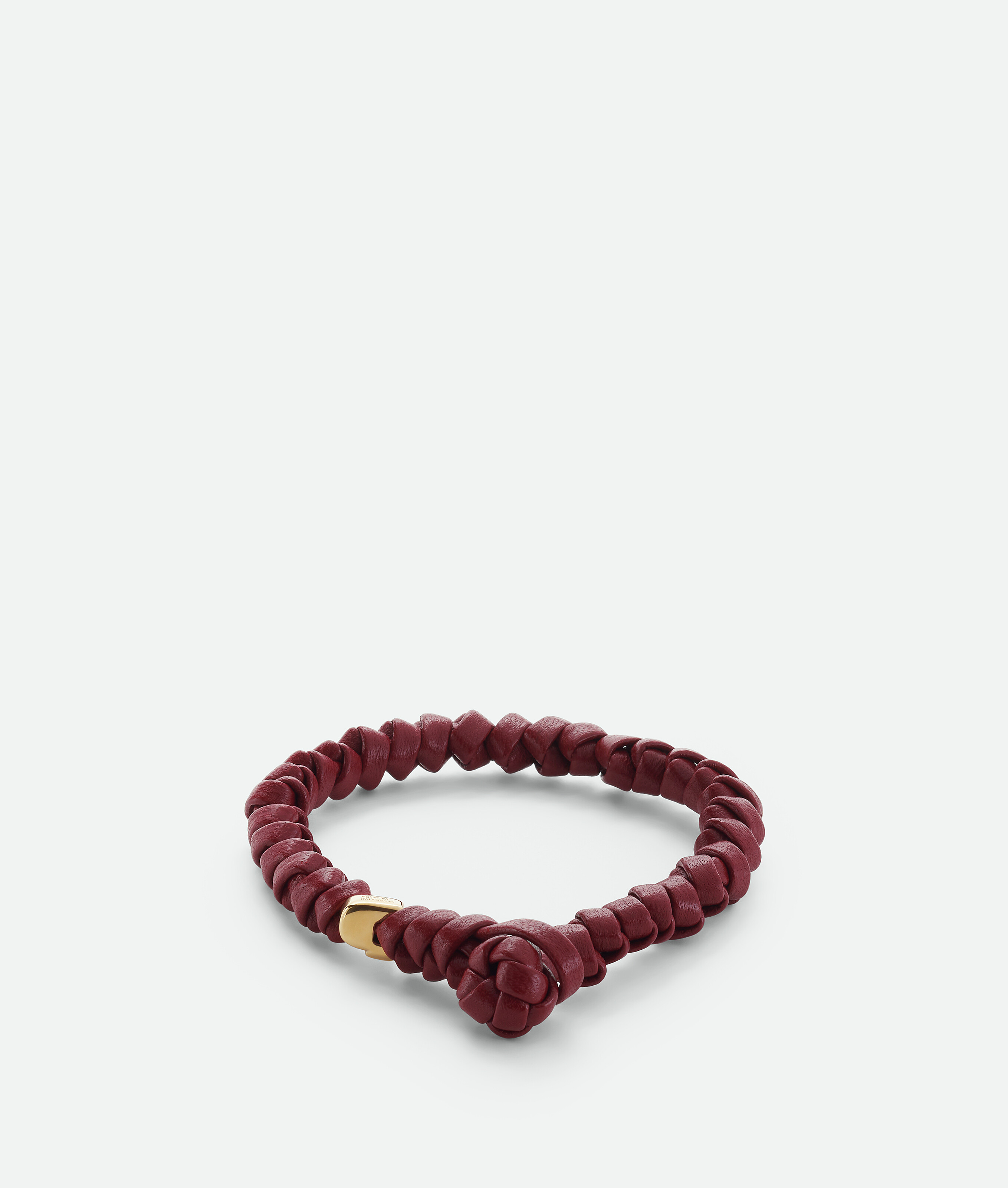 Bottega Veneta Bracelet En Cuir Knot - Dark Apple Candy - Homme - S