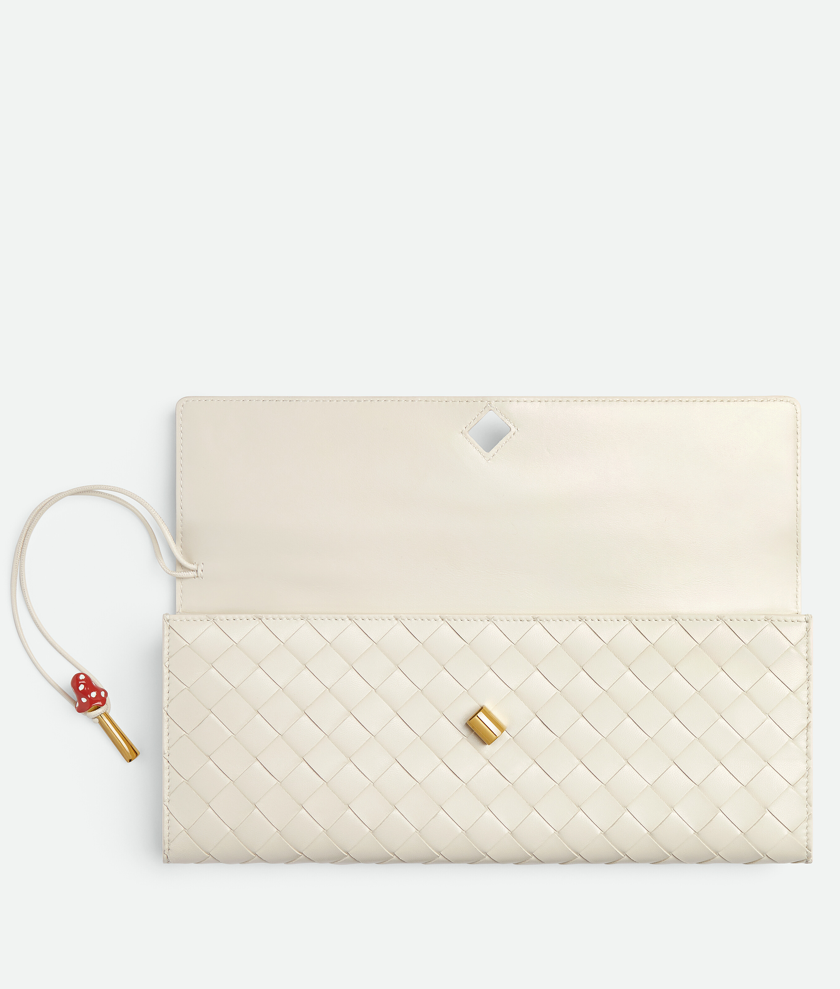 Bottega Veneta Andiamo Clutch In Gray