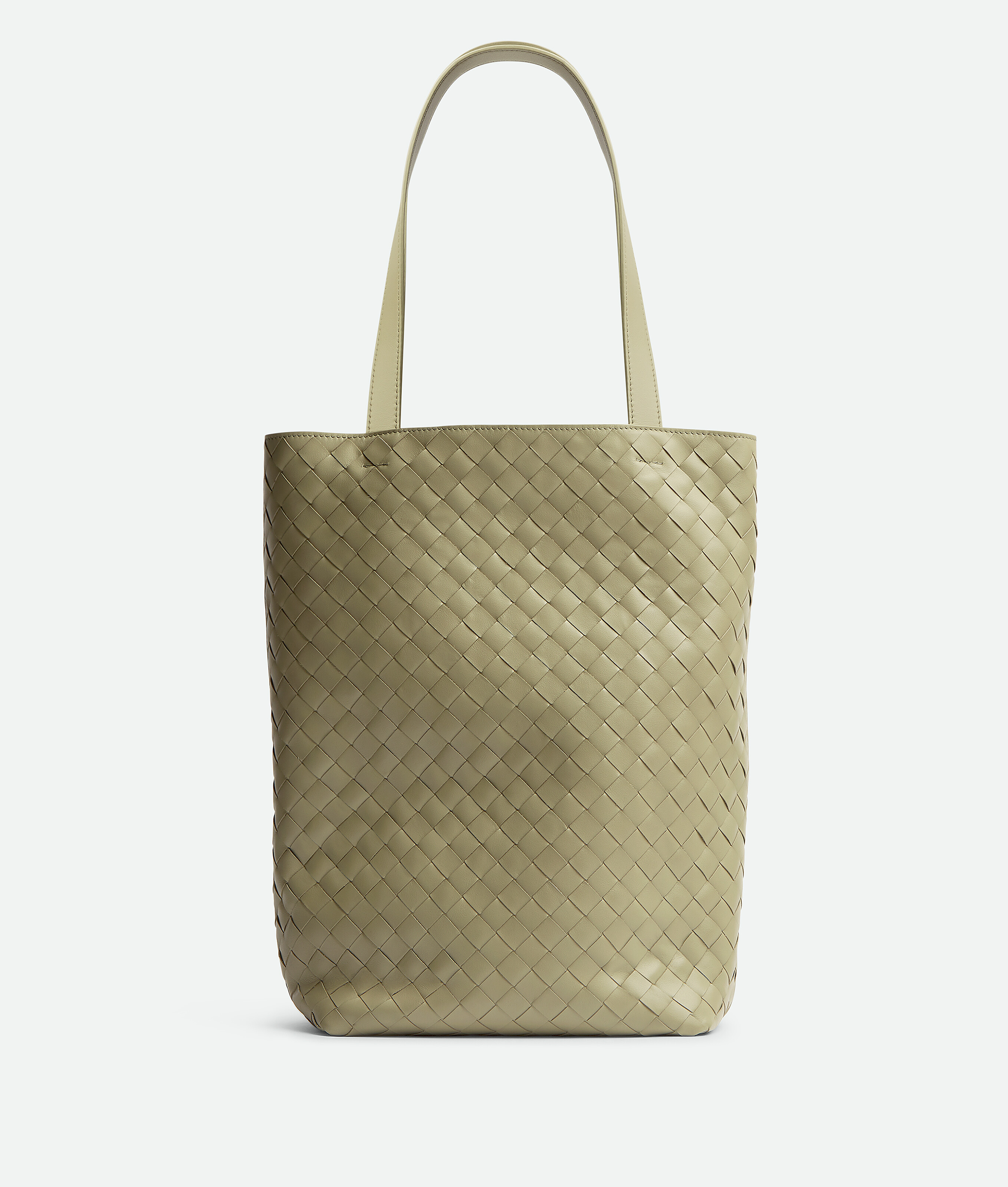 Bottega Veneta Small Intrecciato North-south Tote - Travertine - ManCalfskin