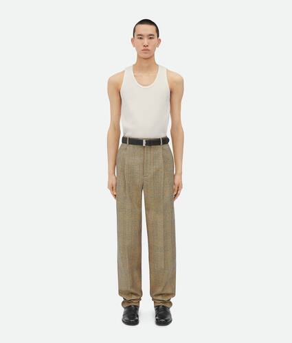 Prince Of Wales Wool Trousers