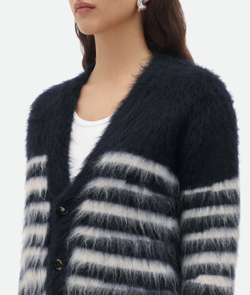 Display a large version of the product image 4 - Heavy Marinière Mohair Cardigan