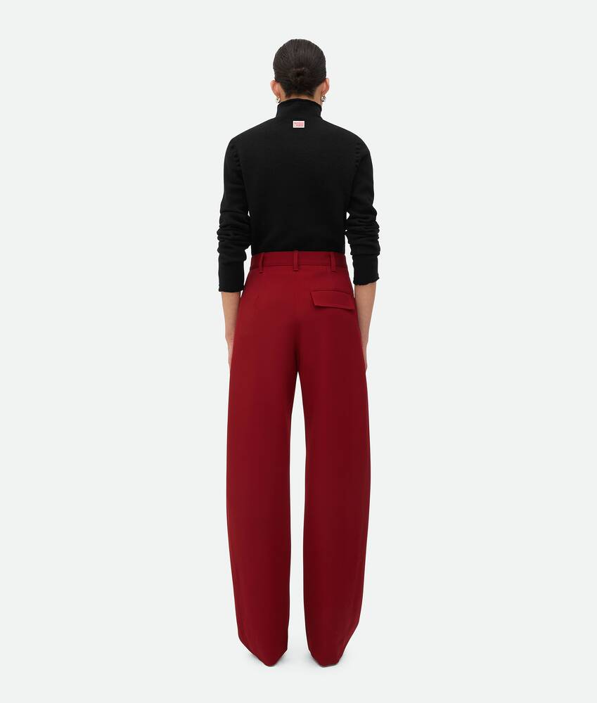 Display a large version of the product image 3 - Wool Twill Rounded Leg Trousers